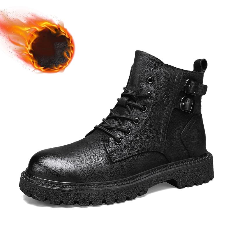 Men Ankle Boots Retro British High-top Men Boots Fashion High Quality Leather Shoes New Outdoor Men Motorcycle Boots