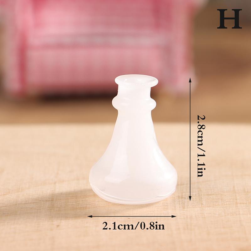 24 Styles 1/12 Lovely Miniature Dollhouse Glass Vase Mini Flower Vase for Doll House Furniture Decoration Accessories