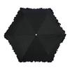 Moonbat Esta Folding Large Light UV Rain or Black Parasol, Umbrella, Size, First-Class Blocking, Protection, Shine, Frilled, 31-230-30216,