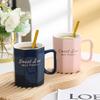 Modern simple light luxury ceramic cup mug couple set towel bear souvenir wedding gift opening
