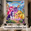 Custom Text Printed Tapestry My Little Pony Pattern Large Wall Hanging Indoor Room Decor
