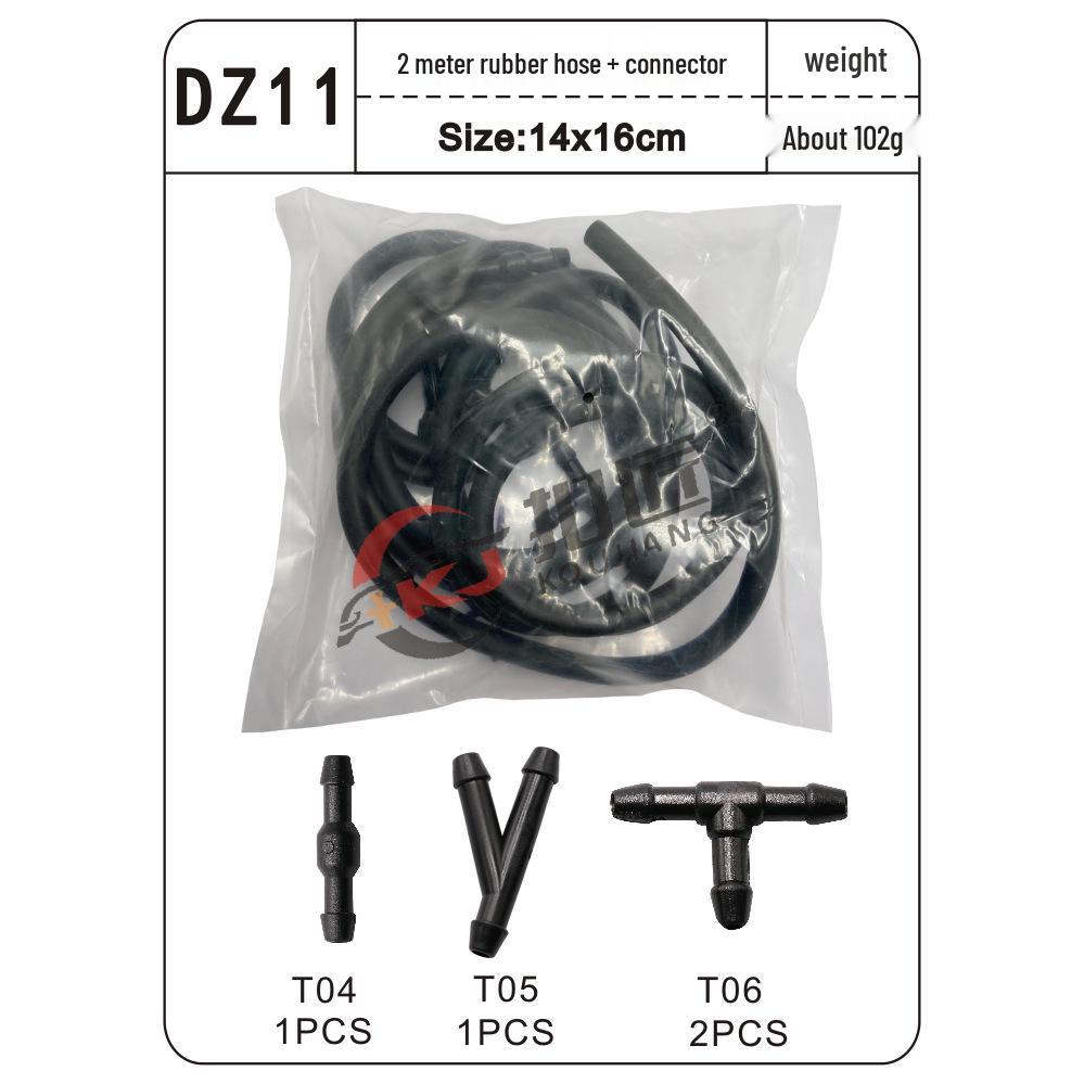 

Соединительная трубка для форсунки автомойки - Шланг подачи воды для очистки стекол с черным резиновым соединителем для форсунки стеклоочистителя.