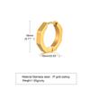Geometric Octagon Hoop Earrings for Men, Hexagon Hoops, Stainless Steel Honeycomb Hoops Minimalist Earrings Men Jewelry