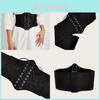 Fashion Solid Color Strap Design Floral Pattern Women Casual Wide Belt For Fashionable Dresses