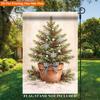 Christmas Tree Decoration Single Sided Polyester , Garden Flag - Single-Sided, Polyester, Outdoor Yard Decor