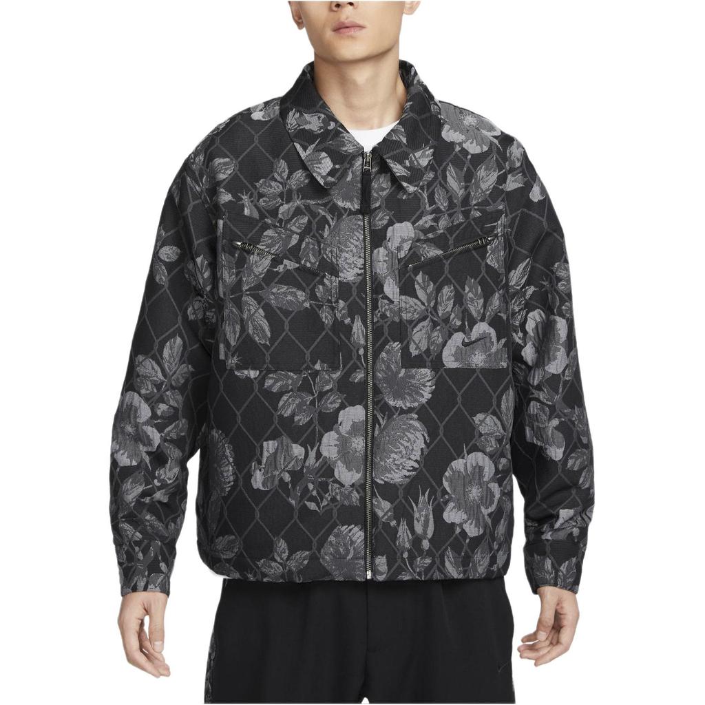 Nike Drukowana Wodoodporna Kurtka Casual z Wieloma Kieszeniami Kurtki Męskie Czarna FN2673-010