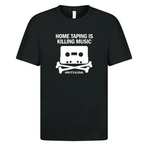 

Home Taping Is Killing Music T Shirt 1108 Retro Tape Cassette Logo Pirate Radio 2XL
