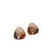 Maillard Retro Coffee Earrings Vintage Hong Kong Luxury Studs Chic Versatile Accessories for Women