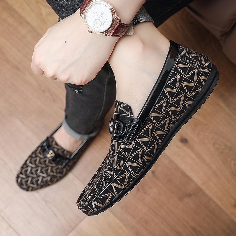 Fashion leather Men casual shoes Comfortable mens Loafers Formal Man Business Shoes Lightweight Driving Shoes Slip-on Lazy Shoes
