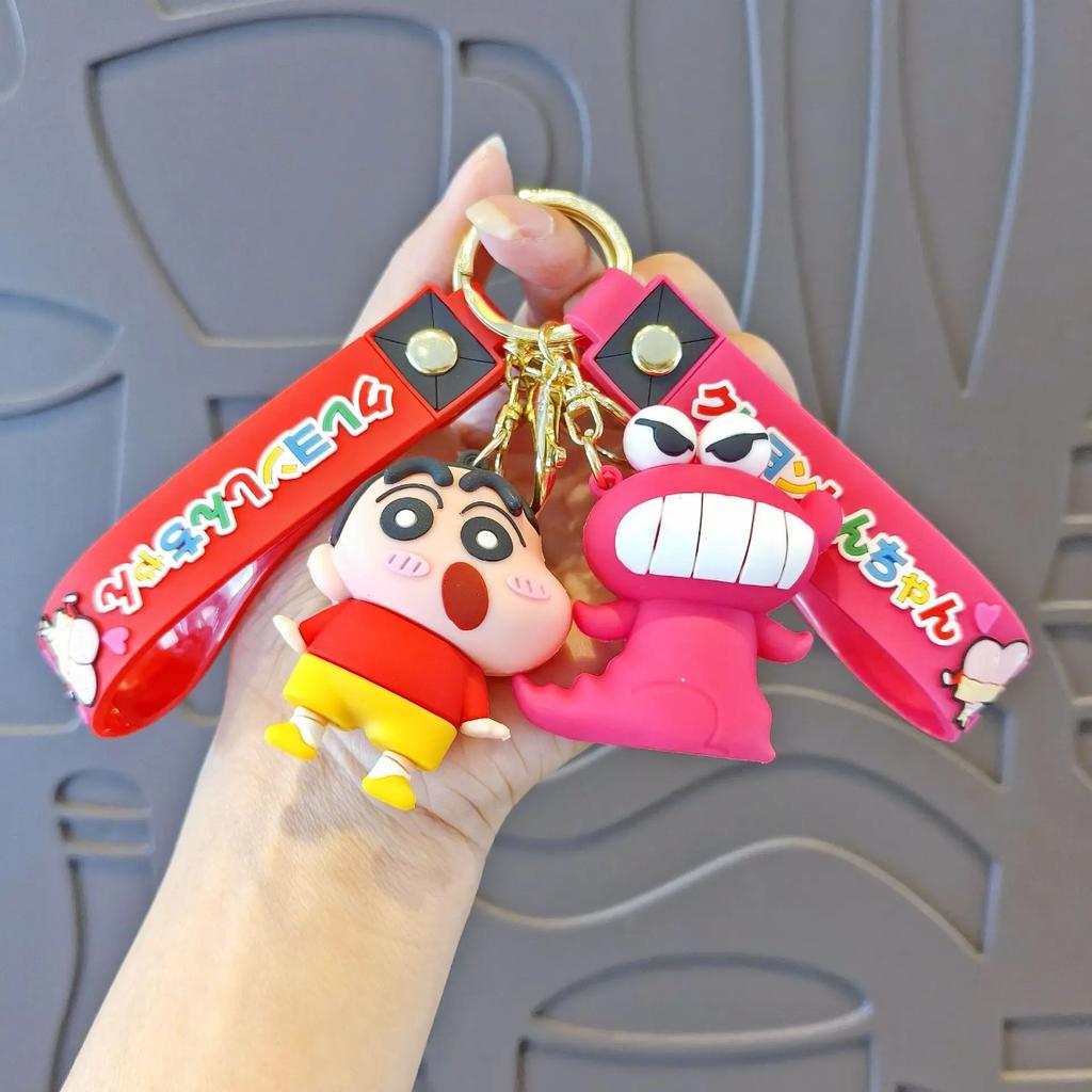 Cute New Crayon Shin-Chan Silica Gel Key Buckle Creative Backpack Pendant Comic Ornaments Cute Gifts For Boys And Girls