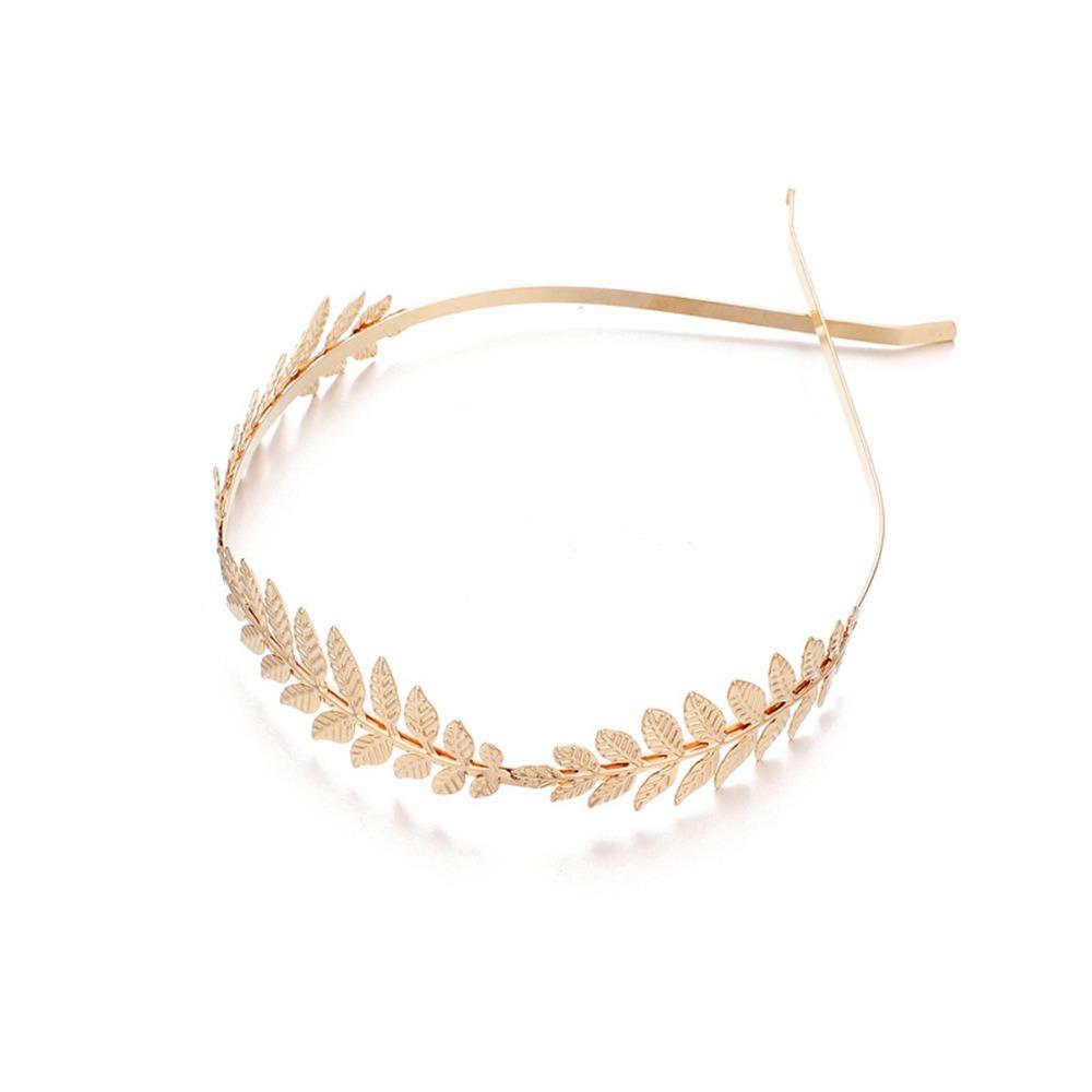 Hair Accessories Fashion Personality Gold Leaf Pearl Headband