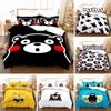 Serietidningar Kumamon Påslakan med örngott Örngott Sängklädesset Enkelt Dubbelt Twin Full Queen King Size Sängset för Sovrumsinredning