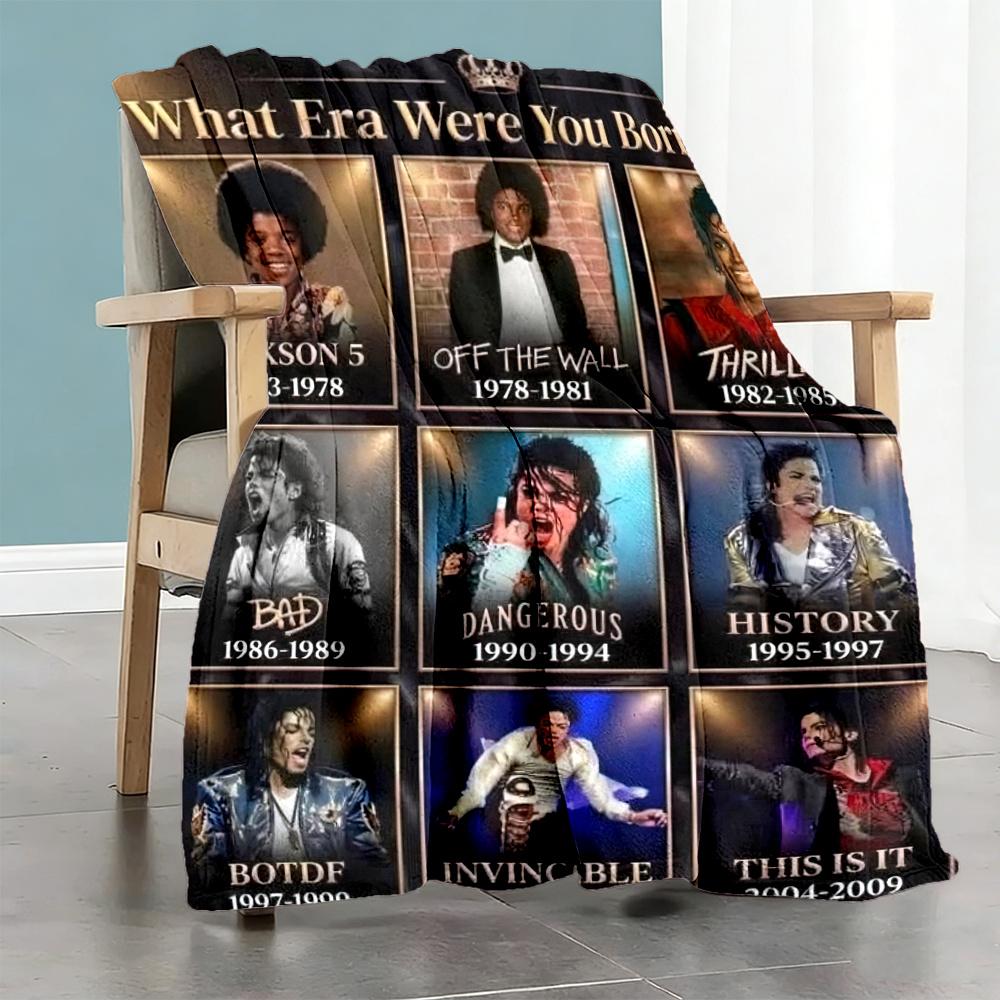 Michael Jackson Blanket Ultrasoft Perfect For Office Chair Seaside Office Four Seasons Universal Modern Style Gift For Travel Home Birthdays