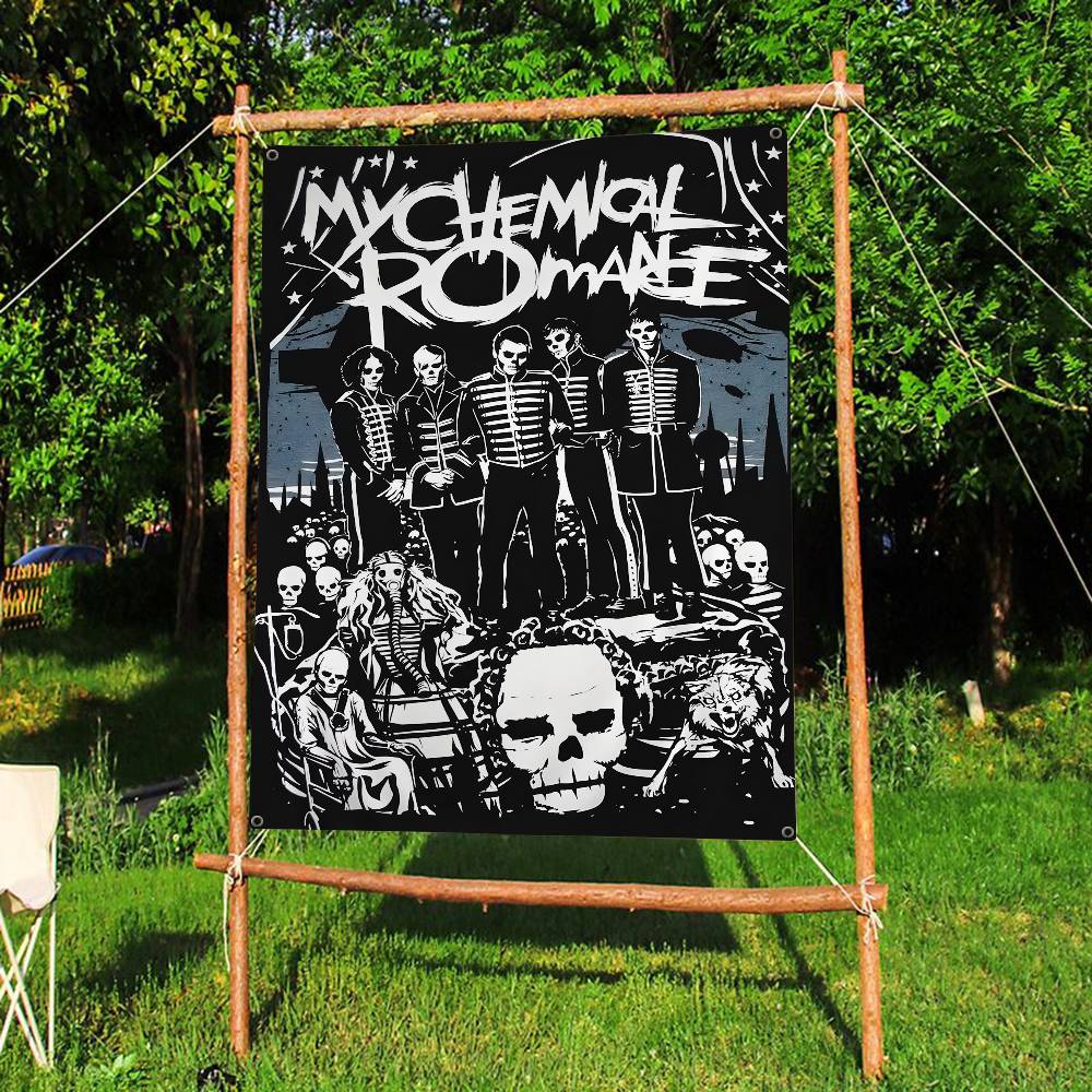 Группа My Chemical R-Romance Классический Винтажный Улучшенная Печать Коммерческая Реклама Флаг Корпоративная Вечеринка Баннер 50x70 cm