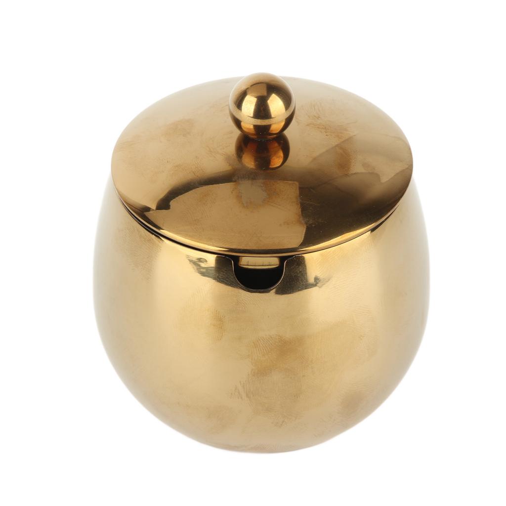 Large Stainless Steel Sugar Bowl Spice Jar With Lid Storage For Salt Candy Coffee Dishwasher Safe