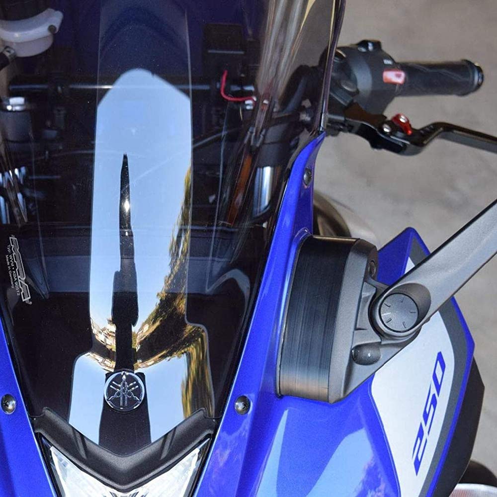 YCHOICEAUMO Mirror Riser Spacer Fits YZF-R25 YZF-R3 R15 Extension Offset Mirror Rearview Mirror Bracket 32mm Black