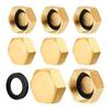 Pack of 6/8/12 Multipurpose Sturdy Brass 3/4Inch Female End Caps for Garden Hose Leak Prevention and Durability