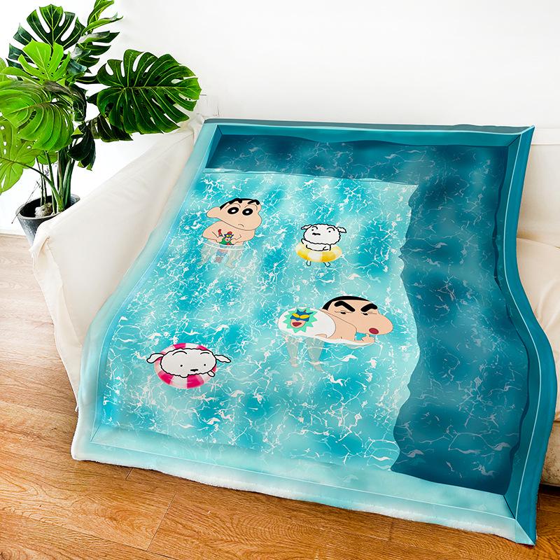 

Кастомное мультяшное флисовое одеяло Crayon Shin-chan для лета 70*100 (Baby Blanket)