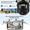 6K 12MP WLAN-Kamera PTZ Drei Bildschirme Außen Auto-Tracking Nachtsicht Sicherheitsschutz CCTV Überwachungskamera IP iCSee