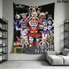 Name Custom Freddy Nights Wall Tapestry Aesthetic Wall Hanging Printed Fabric Blanket Decorative Tapestries for Bedroom Living Room Home Decor