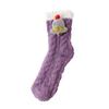 Christmas gift Comfortable Women Santa Claus High socks Cute Coral fleece Stocking Winter Warm