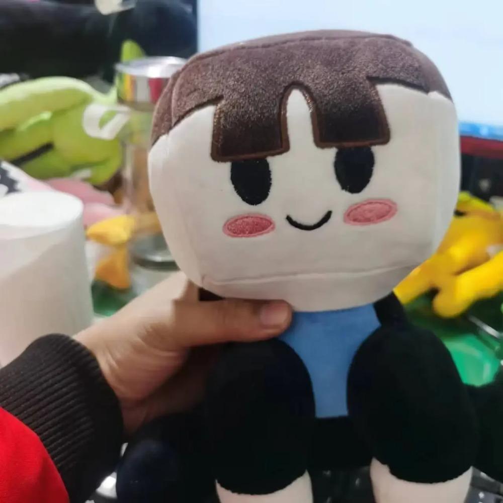 Plyšáci Blox Buddies 7,8 palce Blox Buddy s hnědými vlasy noob Plyšák mazlíček x Hračky Plyšový polštář Dekorace