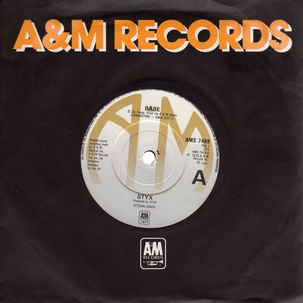 

7inch Record STYX - Babe / I m O.K. AMS7489 A&M Records 1979 UK Rock Used