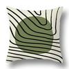Simple Green Geometric Pattern Pillowcase Car Ornaments Office Living Room Home Pillowcase