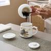 TangHui Golden Mountain Ceramic Tea Set