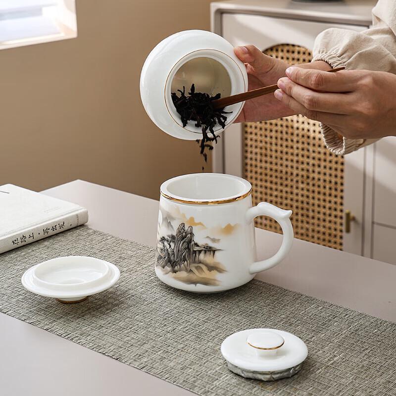 TangHui Golden Mountain Ceramic Tea Set