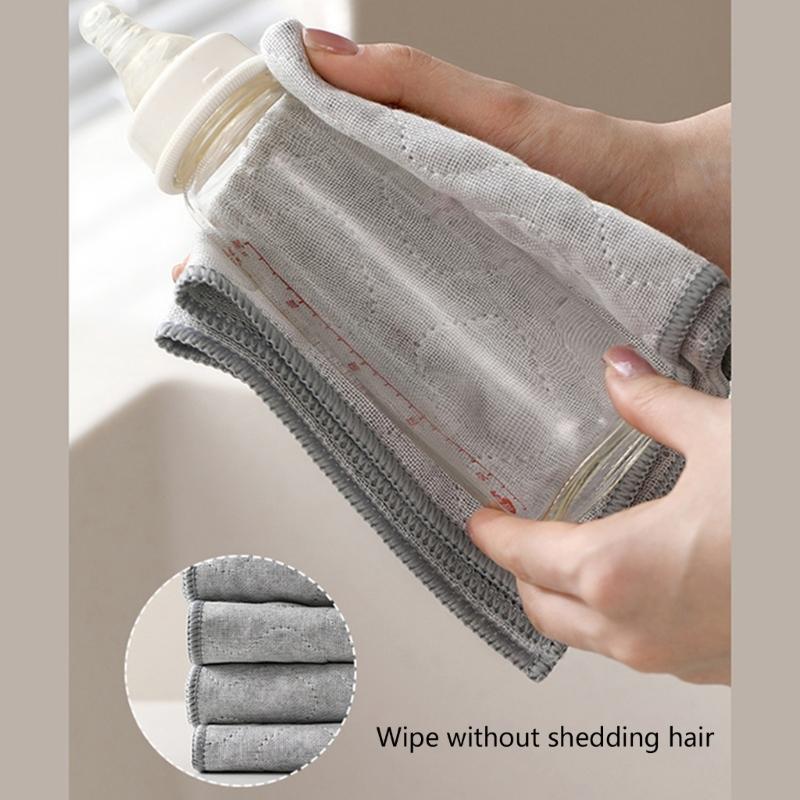 6PCS Kitchen Dish Cleaning Towel for Efficient Dish Washing Surfaces Wiping and Liquid Absorption Dish Cloth