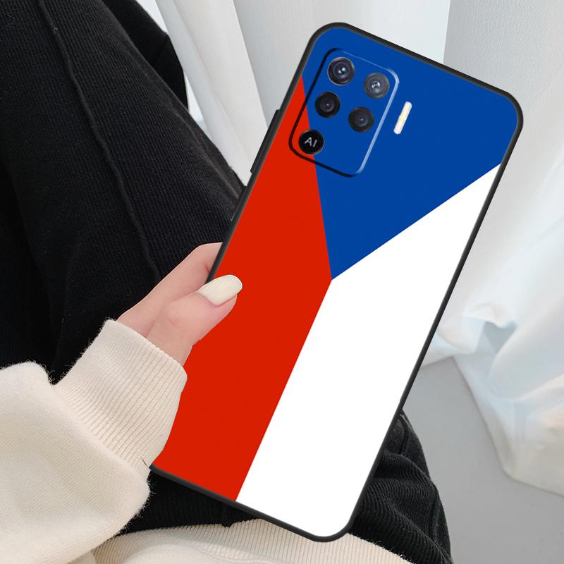 Czech Republic Czech Flag Case For Oppo A17 A57 A77 A40 A78 A54 A74 A94 A76 A16 A96 A18 A60 A80 A38 A58 A98 A15 A5 Pro