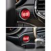 LECART Push to Start Button Stickers Fit for Jeep Grand Cherokee 2014-2024 Metal Decal Covers Auto Interior Decor Accessories Metal Decal Trims Red 2