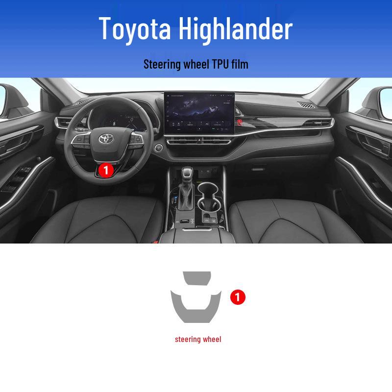 Center Console & Navigation Screen Film for 26 Toyota Highlander Models