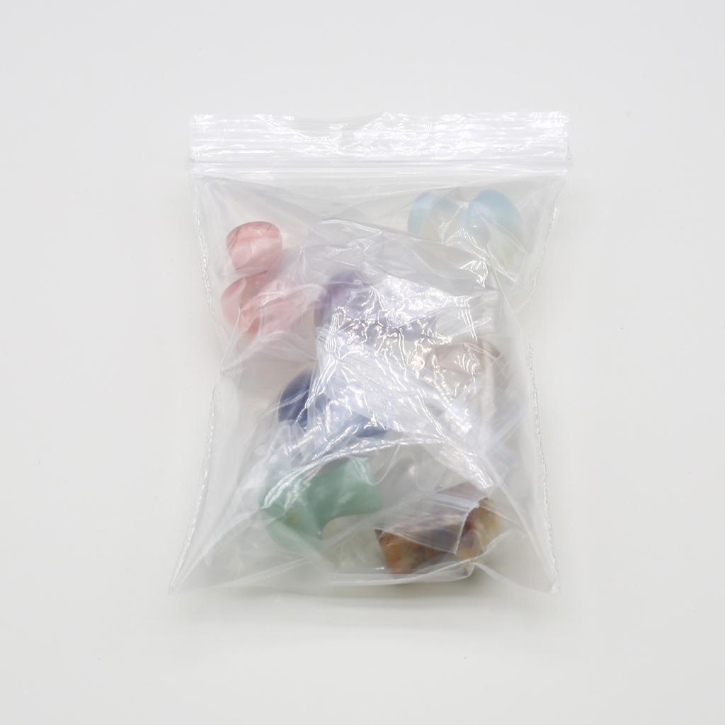 7Pcs/Pack Natural Stone 7Chakra Mushroom Shape Ornament Decoration Reiki Healing Gemstone Home Decor Small Furnishings Women Jewelry Gifts 15×20 Mm