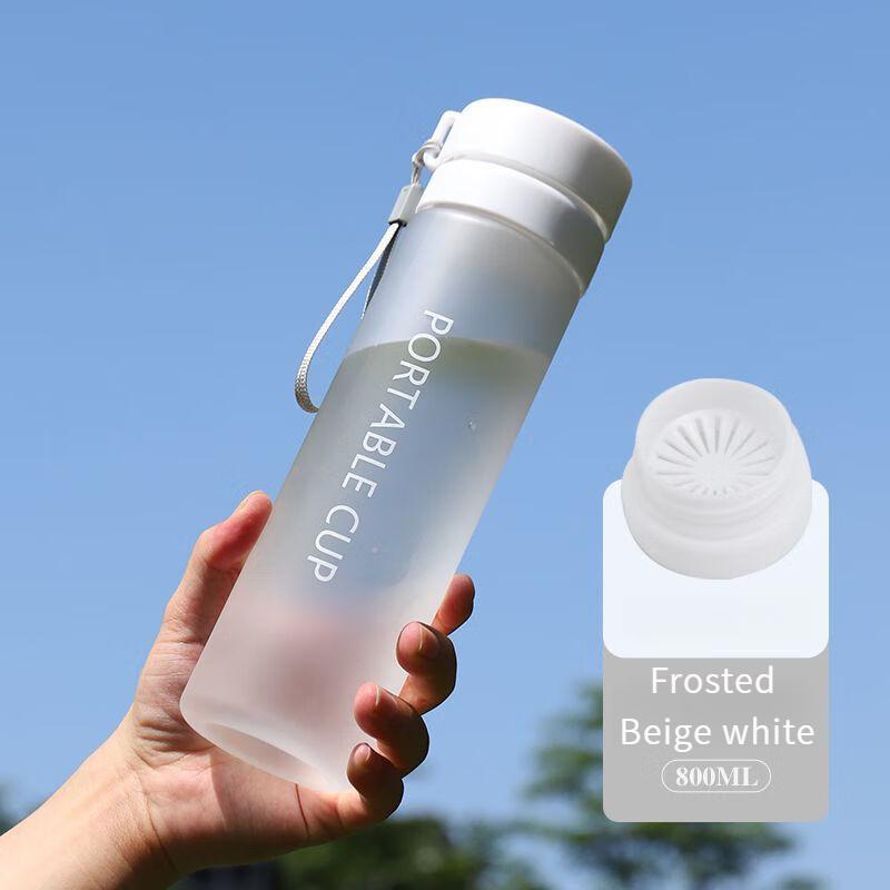 Summer Plastic Cup Large Capacity Portable Kettle With Rope Outdoor Tea Separation Sealed Leakproof Water Bottle