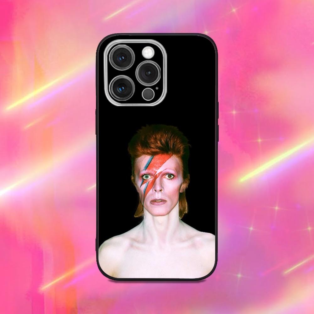 D-David-Singer B-Bowies Phone Case For iPhone 16,15,14,13,12,11,Pro,Max,Plus,X,XS,XR,SE,8,7,Mini,Soft Silicone Black Case