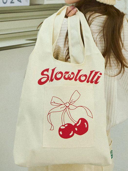 

slowlolli Cherry-printed mini bag - Beige Beige_Free