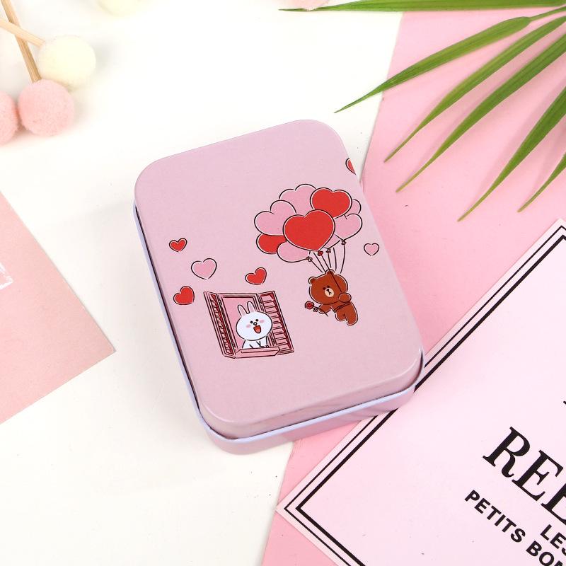 Creative Cartoon Mini Card and Hairpin Storage Tin Box