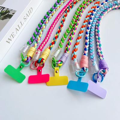 DIY Three-in-One Woven Lanyard, Fashionable Mobile Phone Crossbody Bag, Long Rope, Multi-Functional Detachable Wrist Short Rope