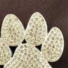 Paw Print Brooch for Women, Rhinestone Cat Dog Foot Pin, Sparkling Cubic Zirconia Badge for Coat Bag Hat, Teacher Pet Lover Gift