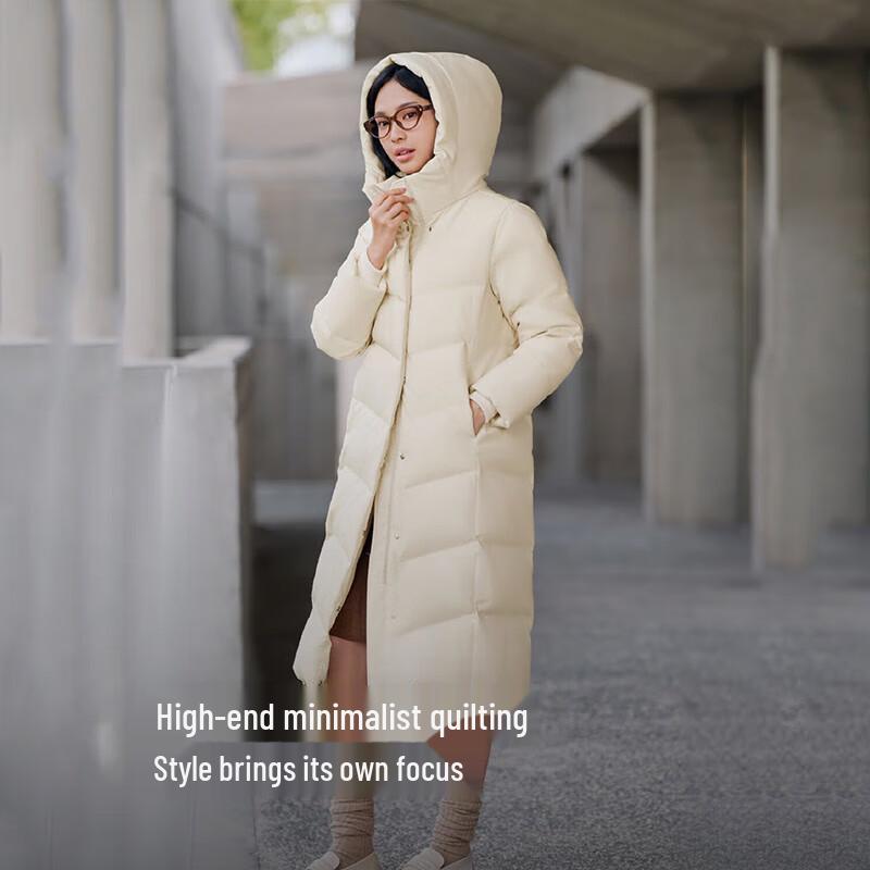 Bosideng B250245526 Hooded Long Down Jacket