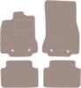 Beige Velour Floor Mats For: Jaguar XF I 2WD X250 Sedan, Station Wagon (2007-2015)