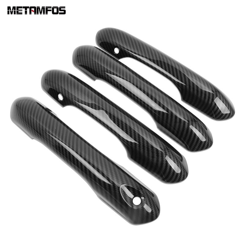 Side Door Handle Bowl Cover Trim For Ford Explorer -2024 2025 Carbon Fiber Protection Cap Exterior Accessories Car Styling