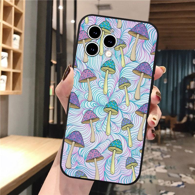 Phone Case For Iphone 14 Pro Max 13 12 11 Pro Max Xs Xr X 12mini 14 Plus Se Mushrooms Art Case Funda