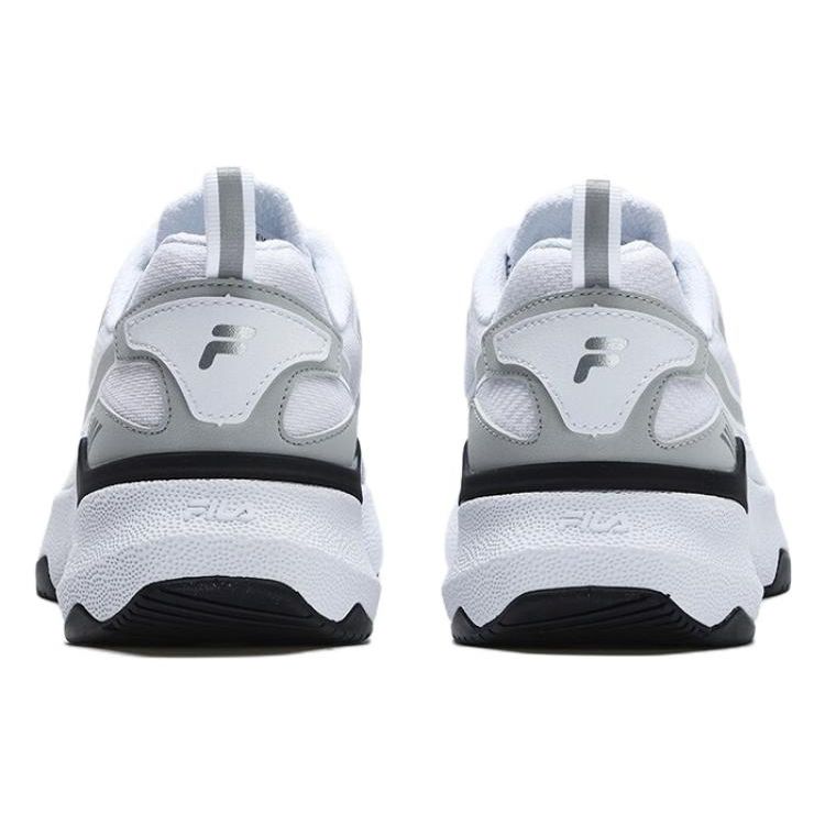FILA Flow Comfortable Fabric Shock Absorption Wear-Resistant Lightweight Low-Top Running Shoes Women sneaker White A12W311105FWA