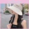 Stylish Letters Wide Brim Sun Hat Breathable Ice Silk For Summer Casual Wear