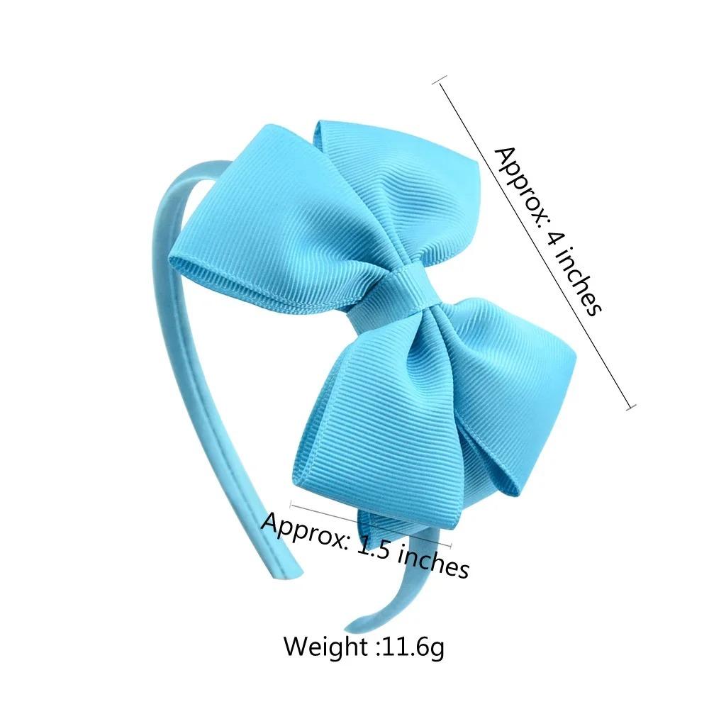 10pcs/set Cute Grosgrain Ribbon Hair Bows Headbands for Women Girls Princess Bowknot Hairbands Daily Headwear Hair Accessories