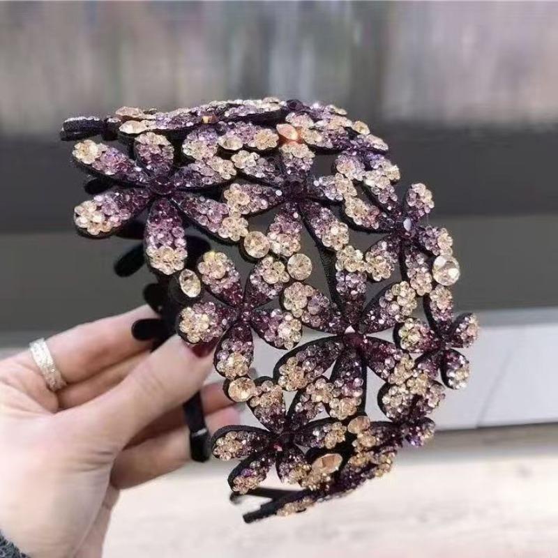 

Headband Summer Hair Band Face Wash Hair Accessory Removal Makeup Hair Band Anti-slip Makeup Protection фіолетовий/шампанського