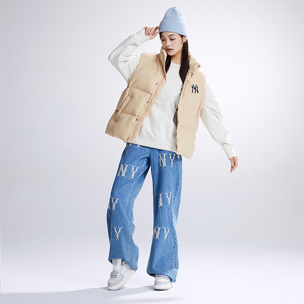 New MLB Down Jacket Unisex Light Sand Brown 3ADVV0136-50SAL